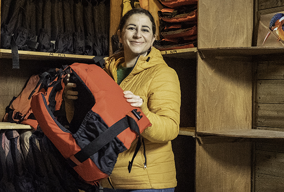 Collecting a life jacket